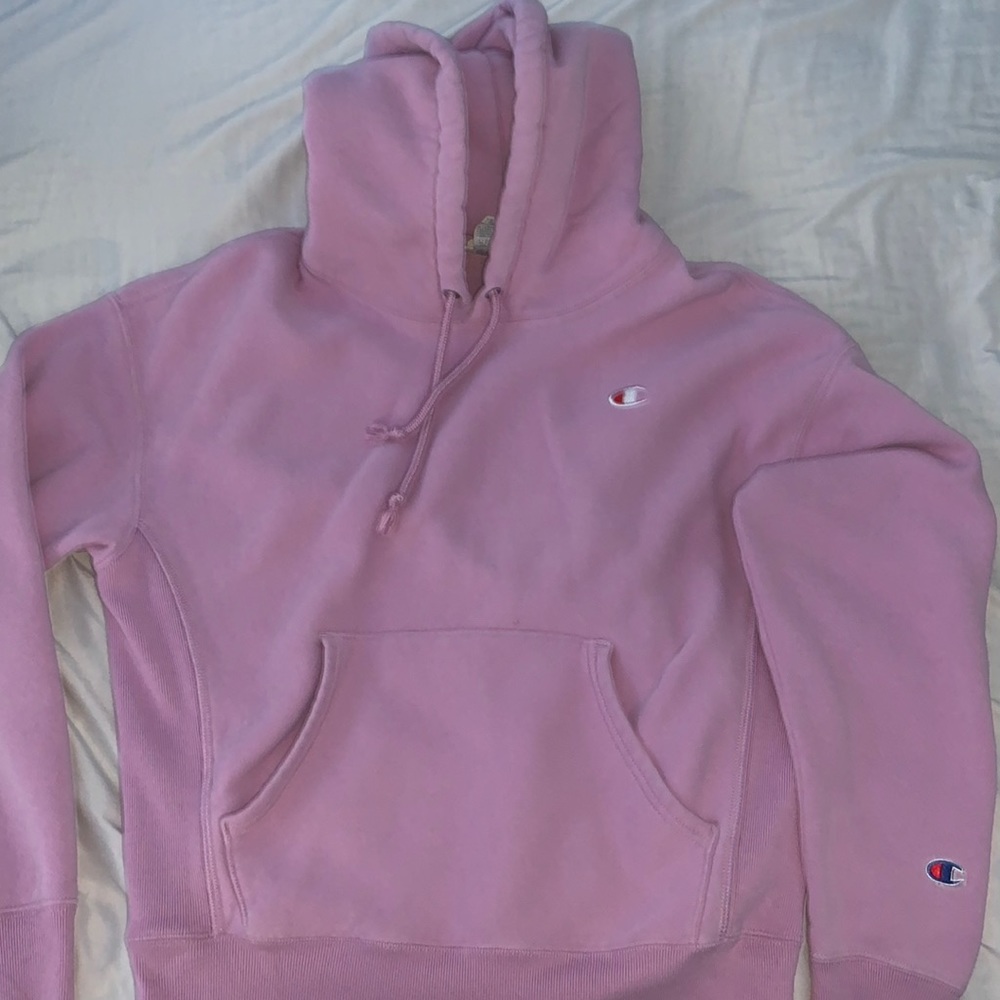 Purple champions reverse weave hoodie